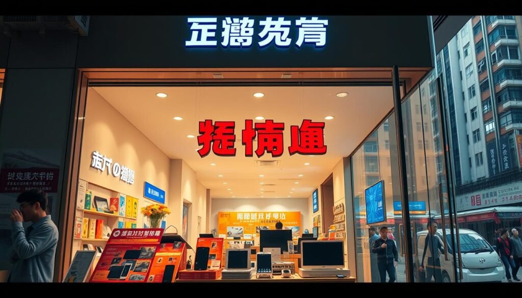 A stunning photograph of a vibrant "Telecombrother" storefront, showcasing an enticing "轉台優惠" display. The scene is bathed in warm, natural lighting, creating a welcoming atmosphere. In the foreground, a dynamic arrangement of brightly colored promotional materials and electronic devices catches the eye, inviting passersby to explore the alluring offers. The middle ground features a sleek, modern interior design with clean lines and minimalist decor, reflecting the brand's sophisticated aesthetic. In the background, a panoramic view of a bustling Hong Kong street adds a sense of urban energy, highlighting the convenience and accessibility of the "Telecombrother" store's location. A stunning photograph of a vibrant "Telecombrother" storefront, showcasing an enticing "轉台優惠" display. The scene is bathed in warm, natural lighting, creating a welcoming atmosphere. In the foreground, a dynamic arrangement of brightly colored promotional materials and electronic devices catches the eye, inviting passersby to explore the alluring offers. The middle ground features a sleek, modern interior design with clean lines and minimalist decor, reflecting the brand's sophisticated aesthetic. In the background, a panoramic view of a bustling Hong Kong street adds a sense of urban energy, highlighting the convenience and accessibility of the "Telecombrother" store's location.