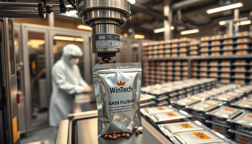 Coffee Packaging Gas Flushing Process