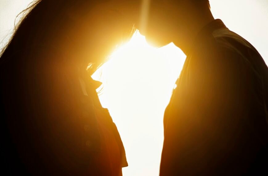 silhouette photography of couple